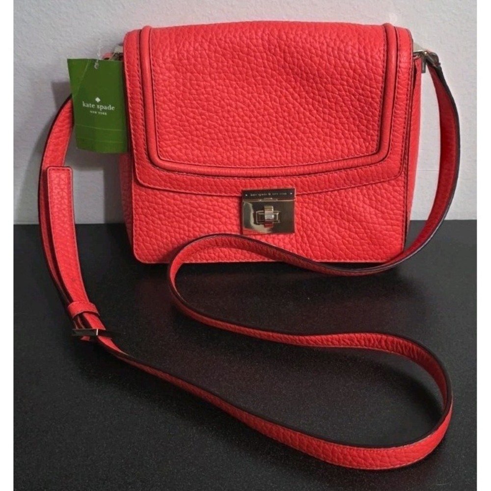 NEW Kate Spade Everett Way Geranium Crossbodyβ Purse Coral Pink Adjustable
